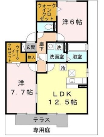 エステート光D棟の物件間取画像